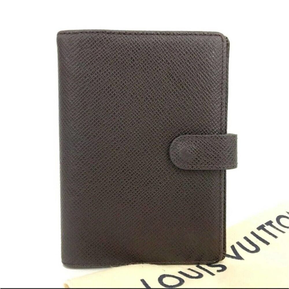 Authentic Louis Vuitton Taiga Agenda PM Leather Notebook Cover /R2932